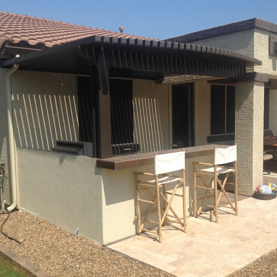 pergola with bar countertop