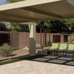 Image of chairs near a carport