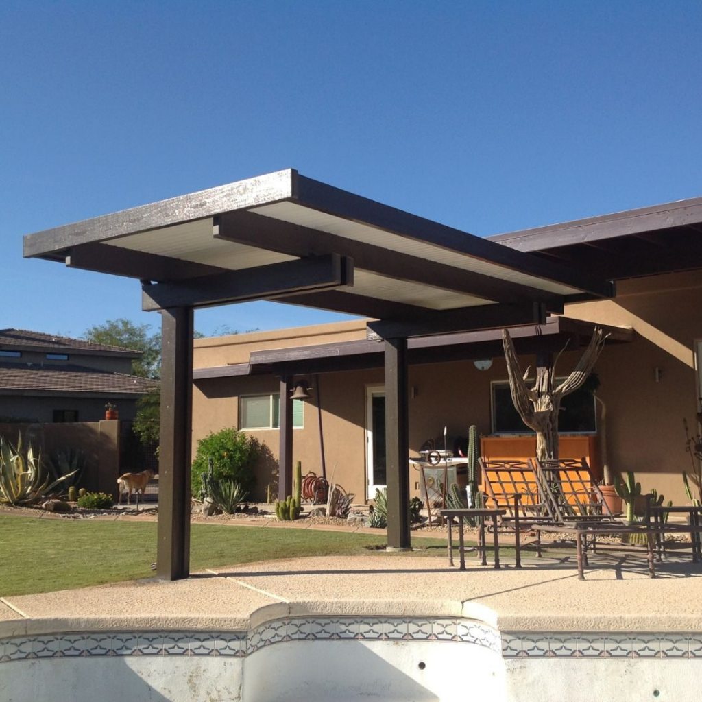 large metal patio cover