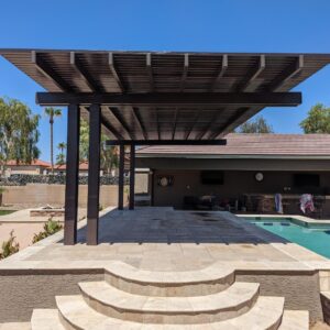 patio cover over pool and patio