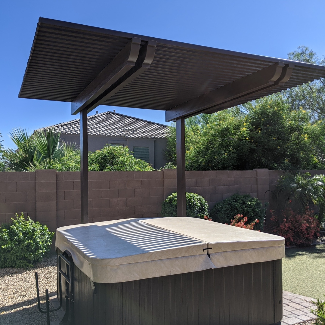 patio cover over hot tub