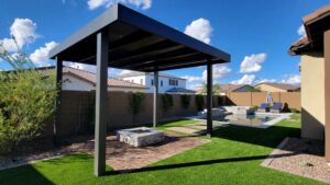 patio cover over fire pit