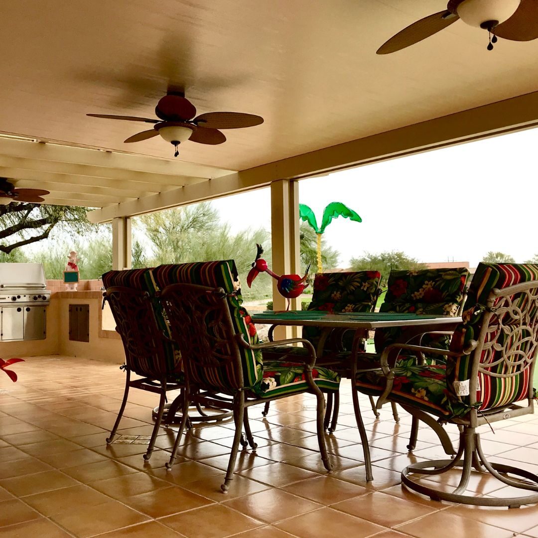 fans in patio ceiling
